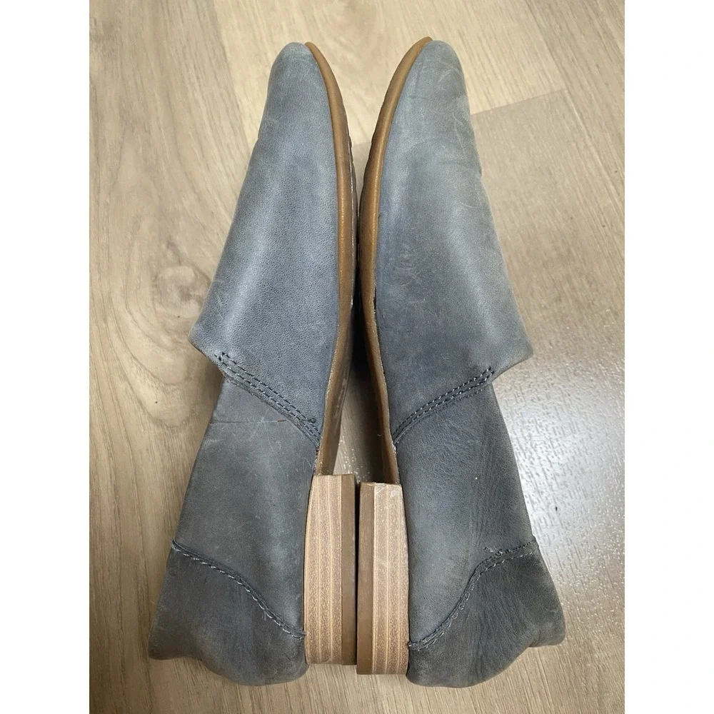 Boc‎ Born Womens Blue Gray Suree Loafers Leather Slip On Shoes Size 6.5